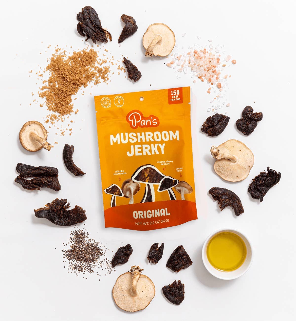 Pan's Mushroom Jerky  - 2.2oz Original
