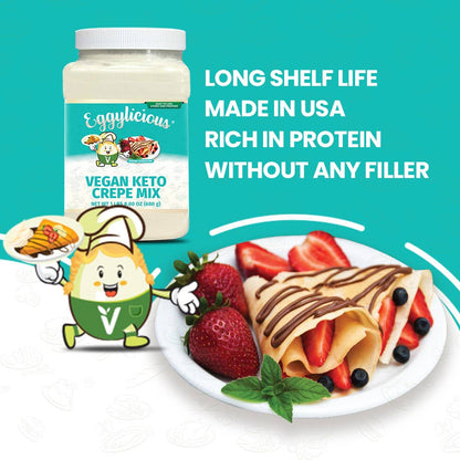 Granary Mart - Eggylicious Vegan Keto Crepe Mix - 1.5 lbs