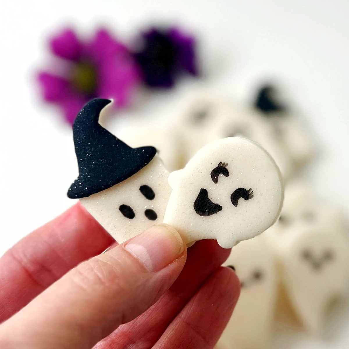 marzipops - Gourmet Marzipan Halloween Glitter Ghost Candy