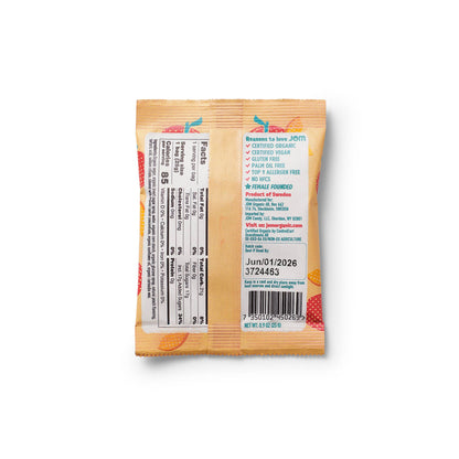 JOM - Snack Packs - Swedish Organic & Vegan Juicy Peach Gummies