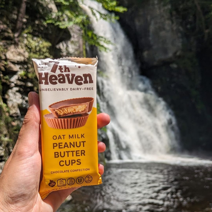 7th Heaven Chocolate - Vegan Oat Milk Chocolate Bar -  Peanut Butter Cups, Kosher