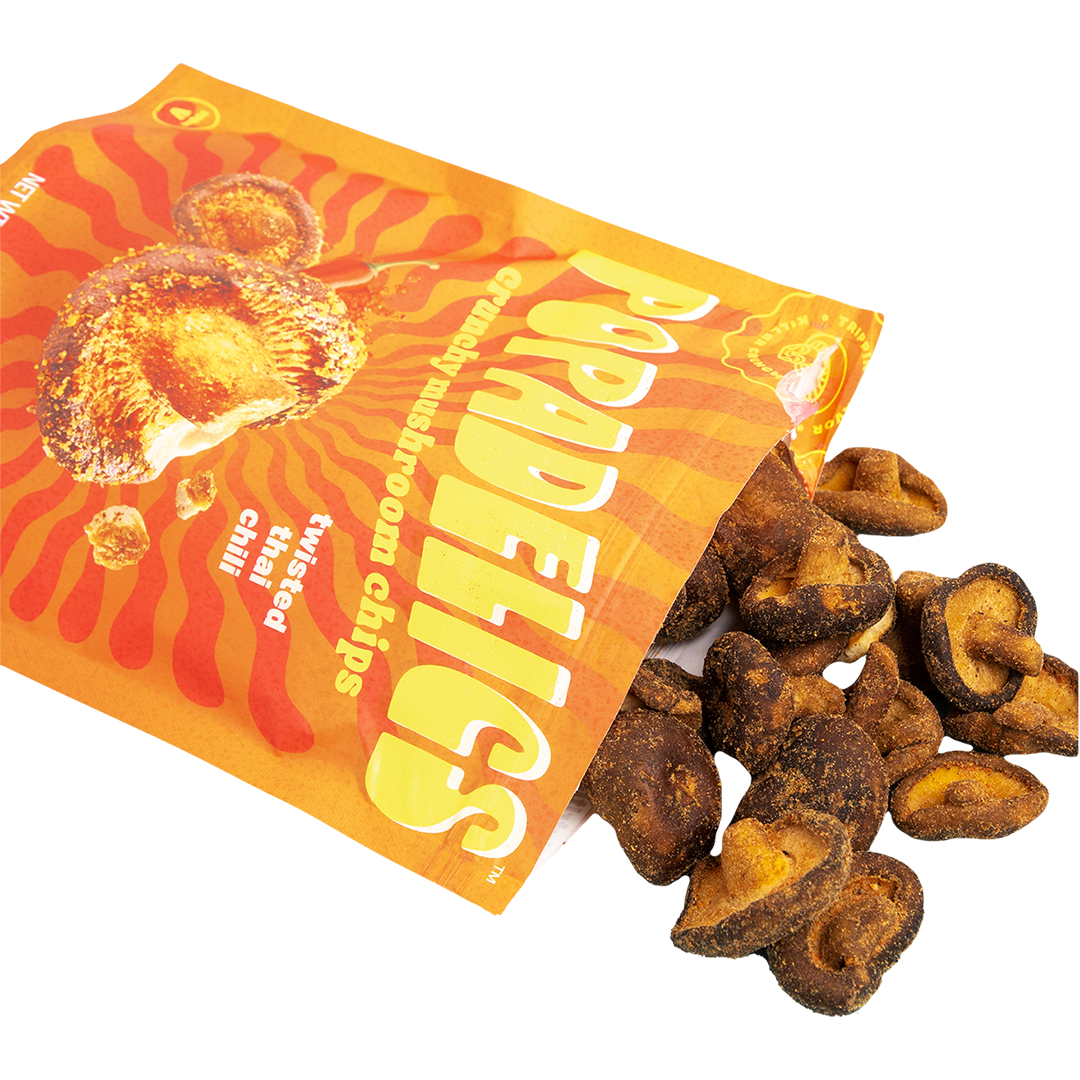Popadelics Crunchy Mushroom Chips - Crunchy Mushroom Chips- Twisted Thai Chili