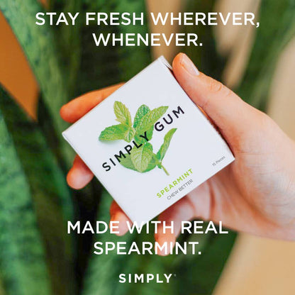 Simply Gum - Spearmint Chewing Gum - Natural + Plastic-Free