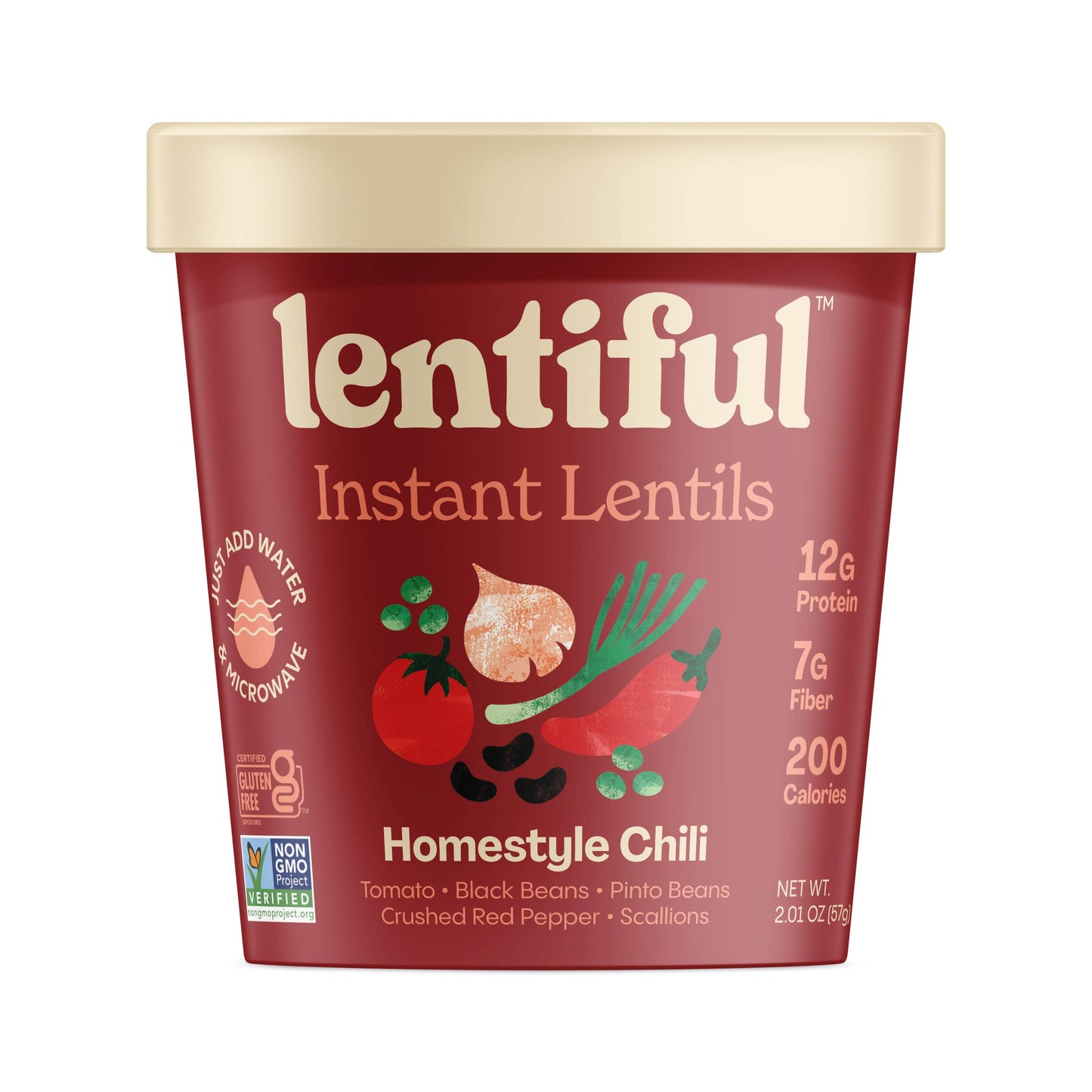 Lentiful - Homestyle Chili Instant Lentils 8-Pack