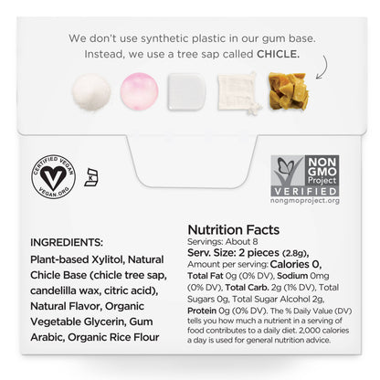 Simply Gum - Sugar Free Bubble Gum - Natural + Plastic-Free