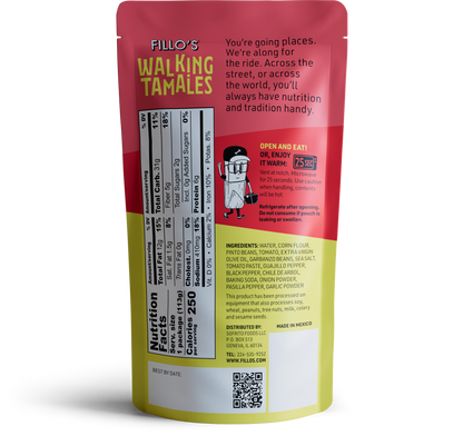 FILLO'S - Walking Tamales Bean Salsa Roja