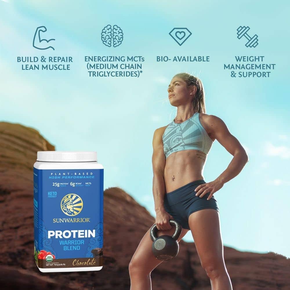 Sunwarrior - Warrior Blend Chocolate Protein - Pea Protein Powder: 750g