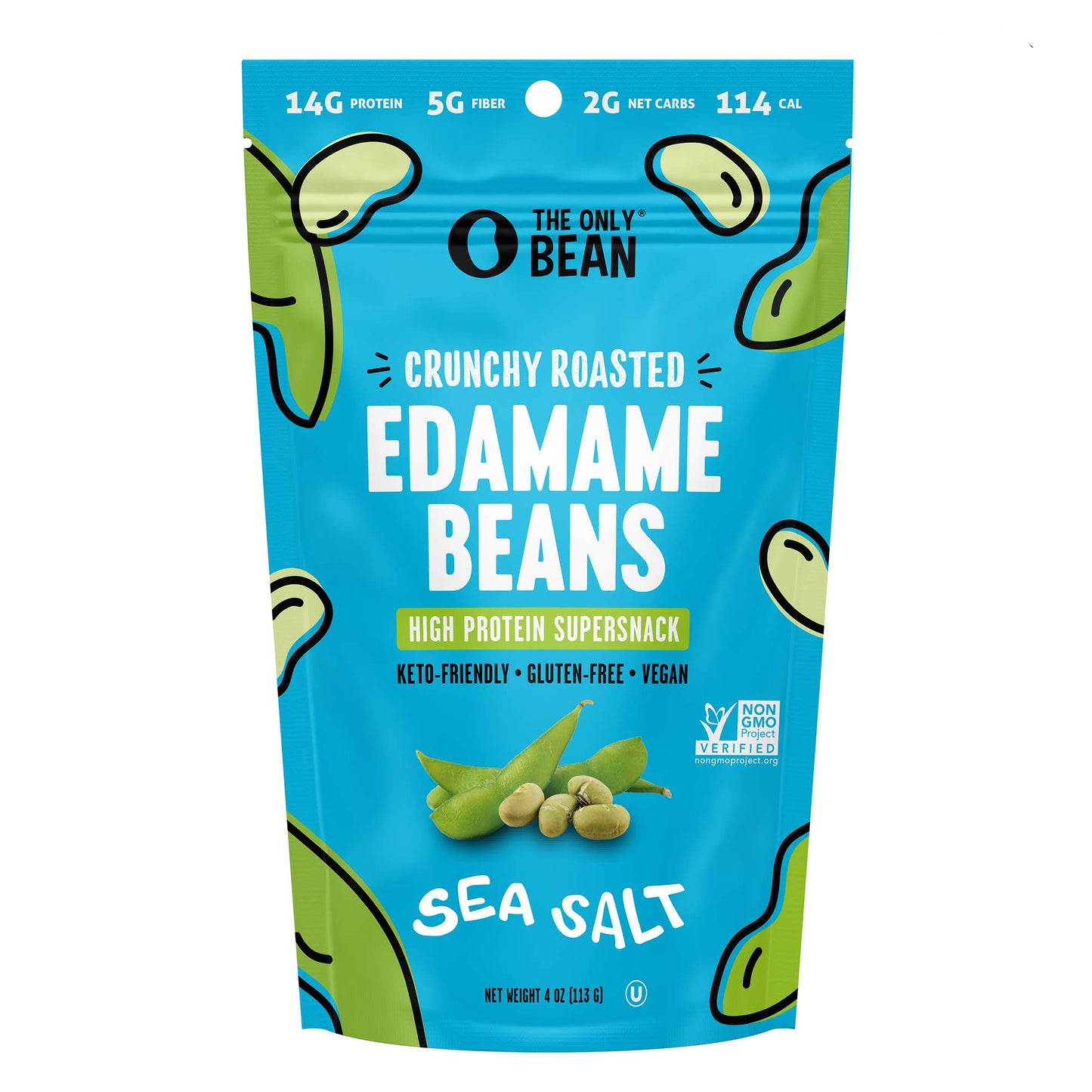 The Only Bean - Crunchy Roasted Edamame Sea Salt - 4oz
