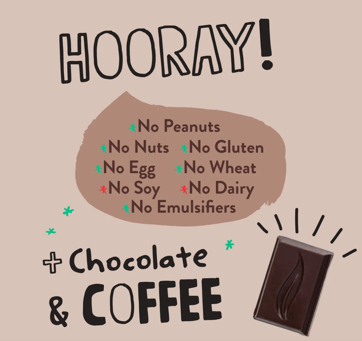 Pascha Chocolate Company - 70% Cacao Organic Vegan Dark Chocolate Bar with Coffee: 10 Packs
