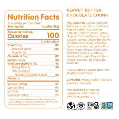 Maxine's Heavenly - Soft Baked Peanut Butter Chocolate Chunk Cookies