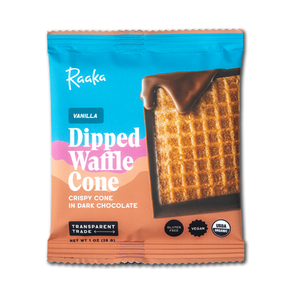 Raaka Chocolate - Vanilla Dipped Waffle Cone Chocolate Bar