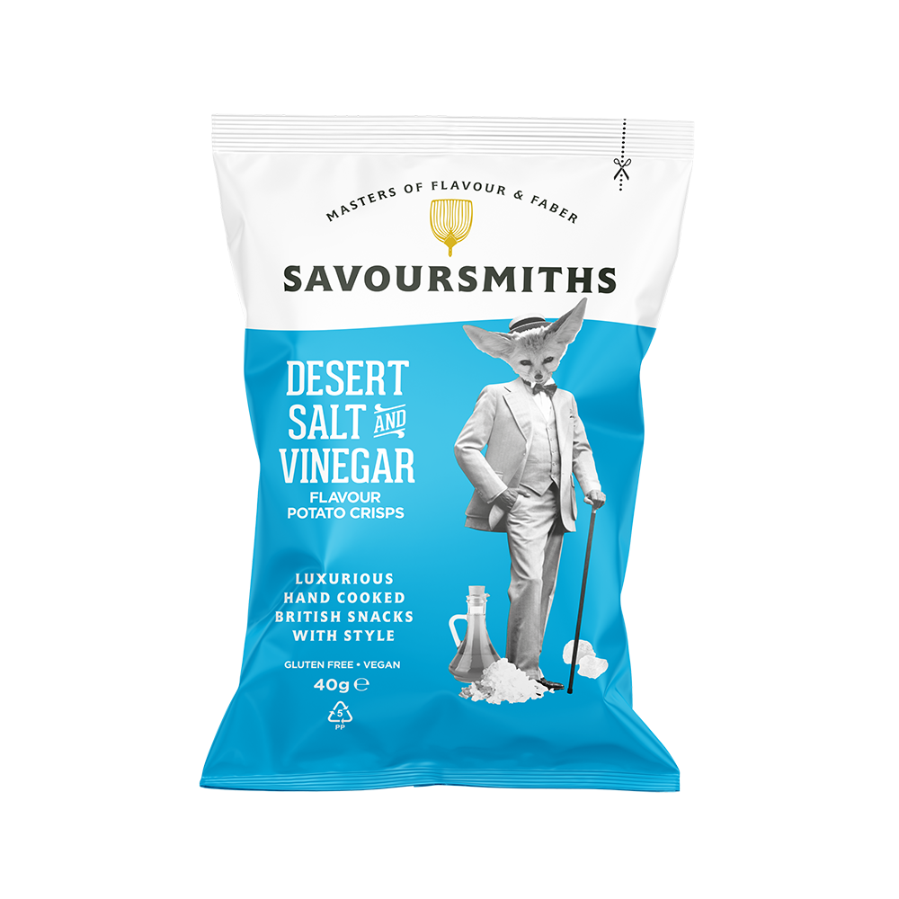 Savoursmiths - Single Serve Desert Salt & Vinegar Potato Crisps 1.41oz