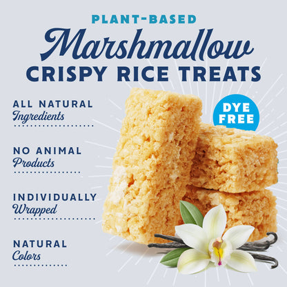 Snackatere - Vegan Rice Crispy Treats Individually Wrapped Box of 8: Vanilla