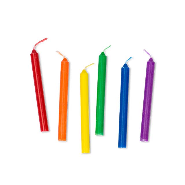GoodLight Natural Candles - Vegan Birthday Candles | 12-Count Box: Multi-Color