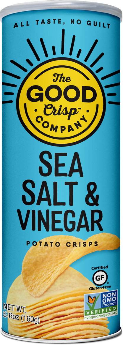 The Good Crisp Company - Sea Salt & Vinegar Chips - 5.6oz Can
