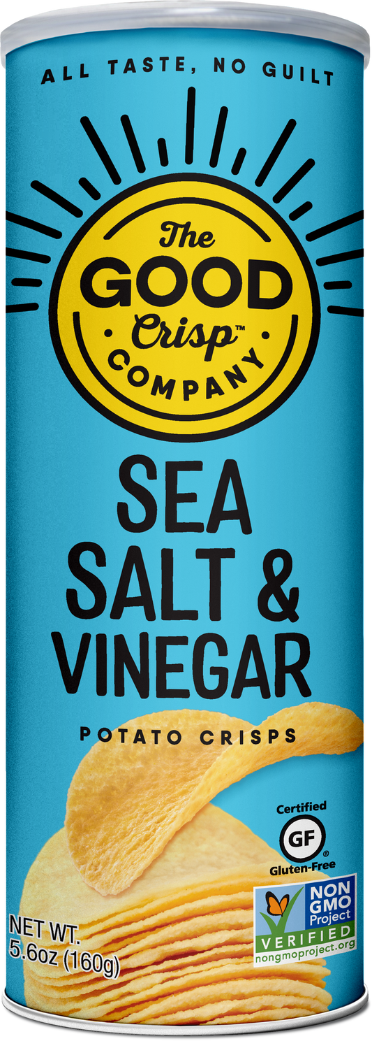 The Good Crisp Company - Sea Salt & Vinegar Chips - 5.6oz Can