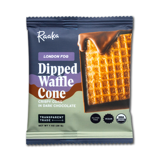 Raaka Chocolate - London Fog Dipped Waffle Cone Chocolate Bar - Spring Limited