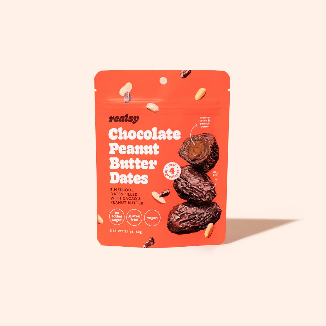 realsy - Chocolate Peanut Butter-Filled Medjool Dates