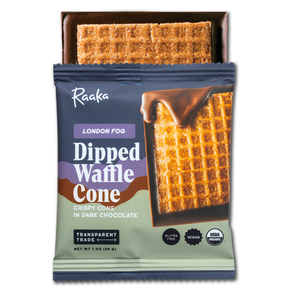 Raaka Chocolate - London Fog Dipped Waffle Cone Chocolate Bar - Spring Limited