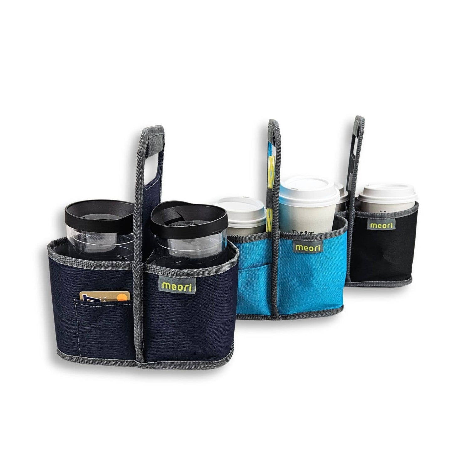 meori Inc - Reusable 2-Cup Drink Caddy: Azure Blue