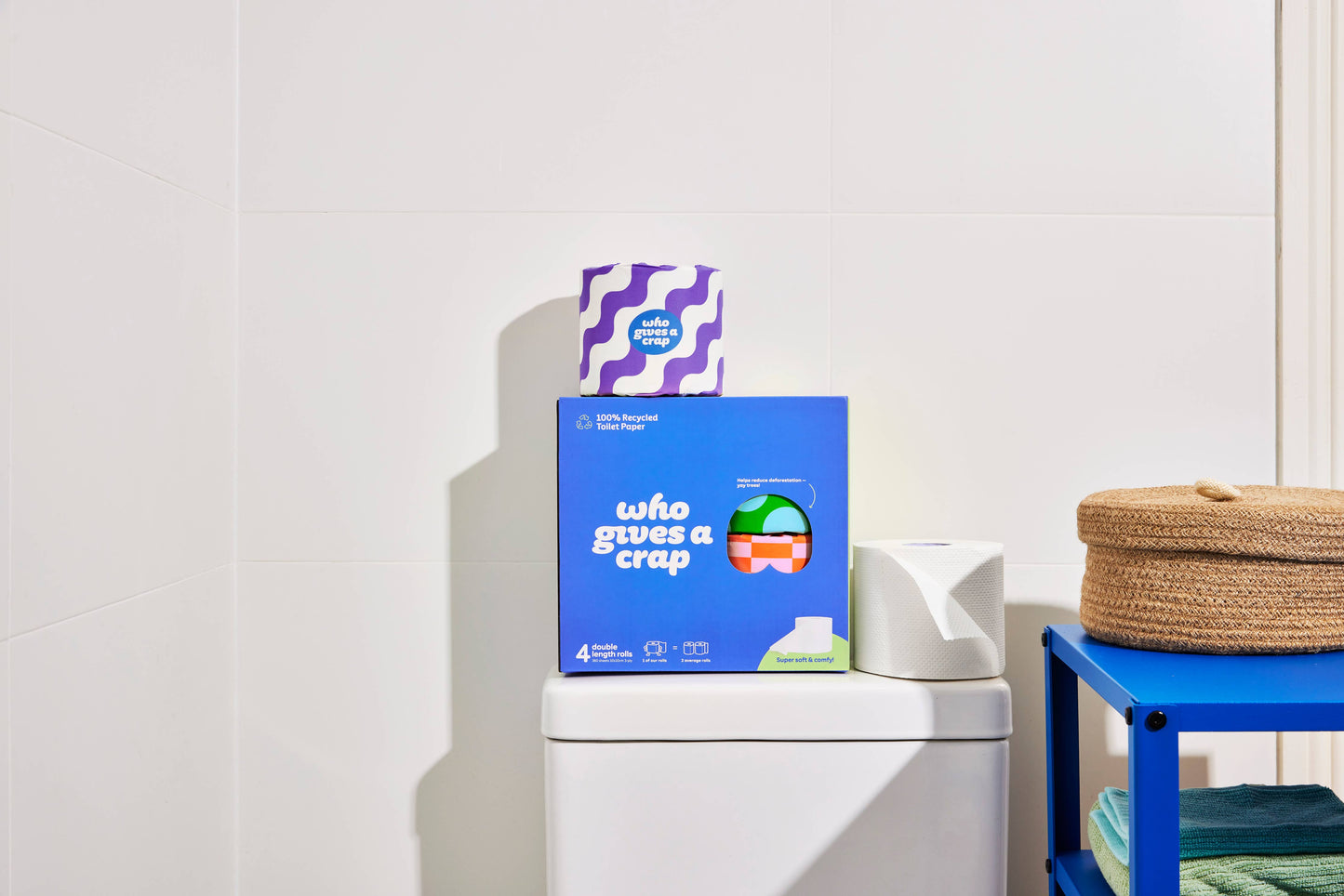 Who Gives a Crap - 100% Recycled Toilet Paper -  4 Pack
