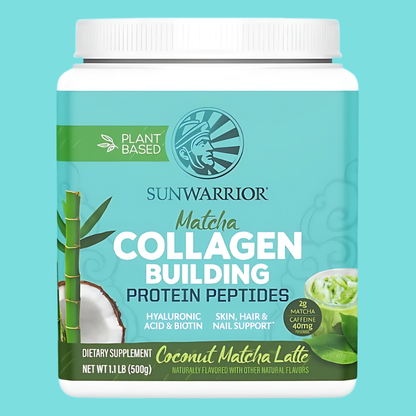 Sunwarrior - Matcha Latte Collagen Drink Powder - Vegan, Plant-Based