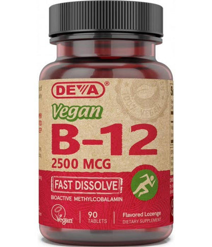 Deva Nutrition - Vegan Vitamin B-12 (Fast Dissolve Lozenges) - 2500 Mcg