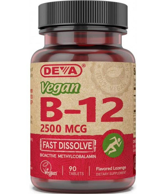 Deva Nutrition - Vegan Vitamin B-12 (Fast Dissolve Lozenges) - 2500 Mcg