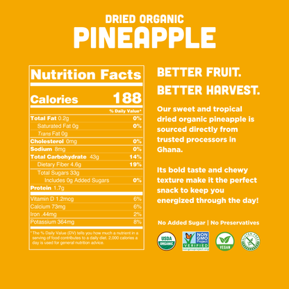 Mavuno Harvest Organics - Dried Pineapple: 2oz