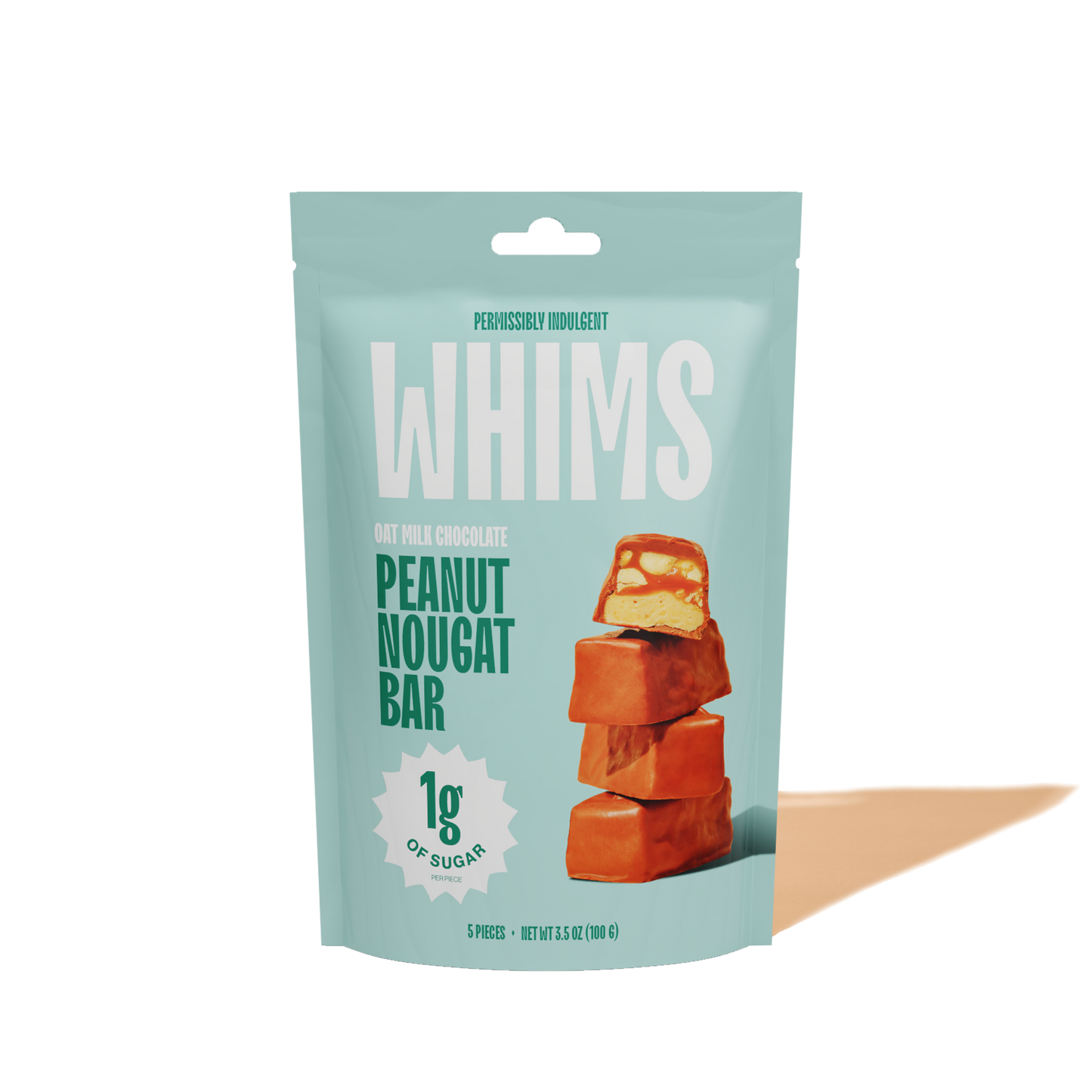 Whims Delights Inc. - Oat Milk Chocolate Peanut Nougat Bar - Pouch