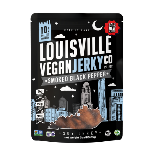 Louisville Vegan Jerky Co. - Smoked Black Pepper Jerky