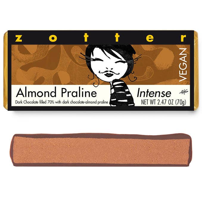 Zotter Chocolates - Almond Praline Intense (Hand-scooped Chocolate)