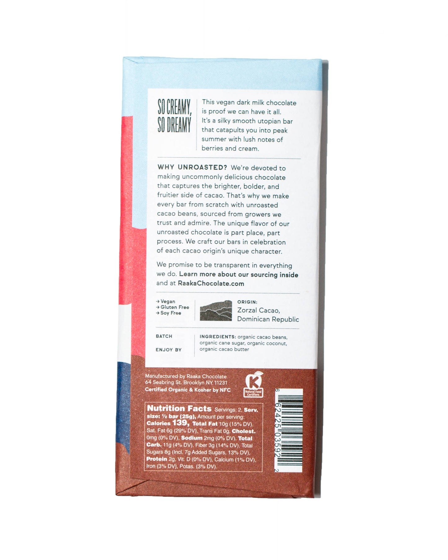 Raaka - Coconut Milk Chocolate Bar
