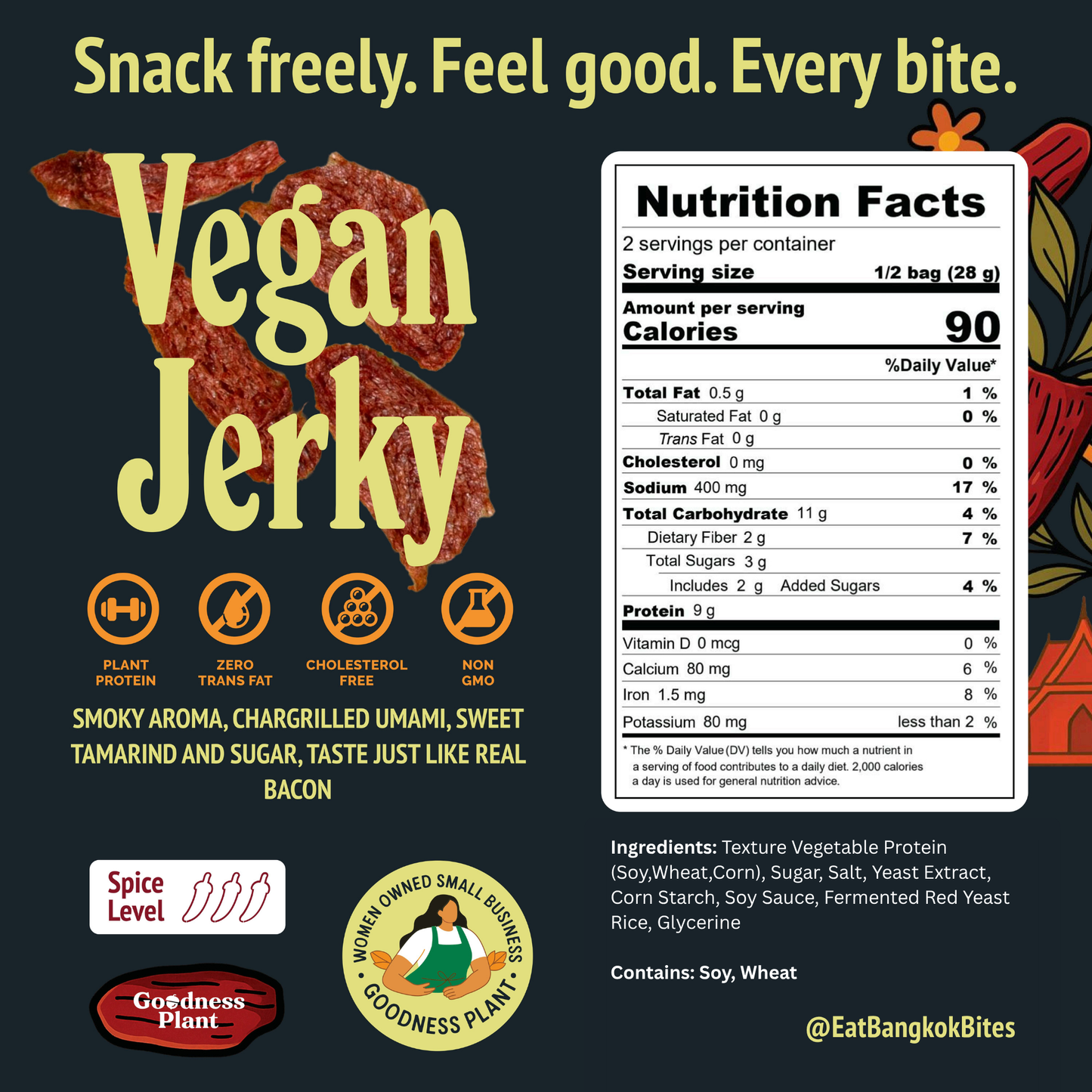 Bangkok Bites - Vegan Jerky, Thai Barbecue