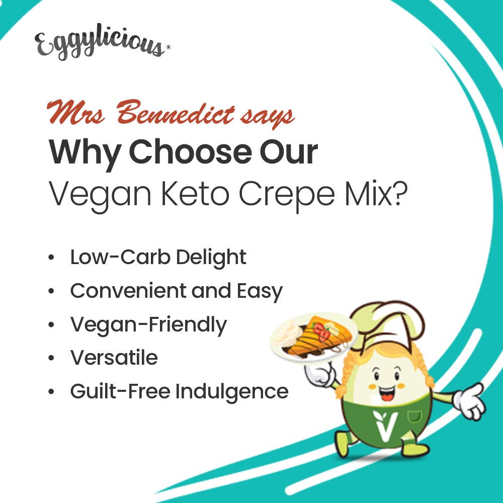 Granary Mart - Eggylicious Vegan Keto Crepe Mix - 1.5 lbs