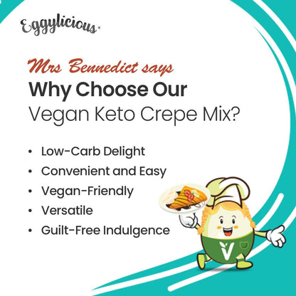 Granary Mart - Eggylicious Vegan Keto Crepe Mix - 1.5 lbs