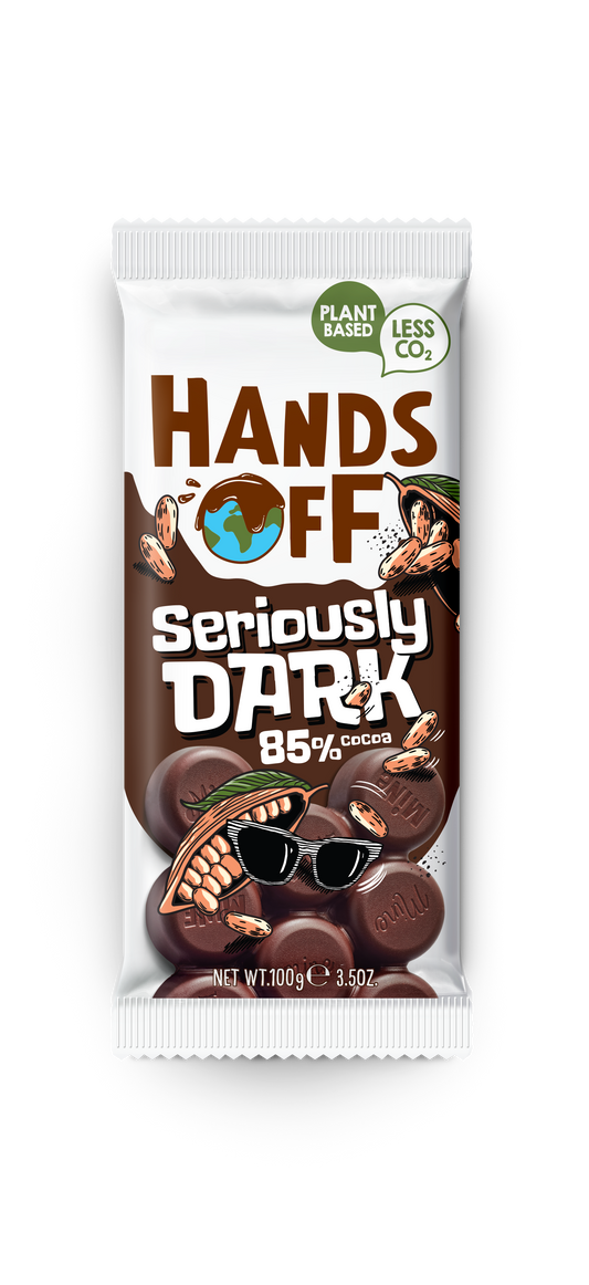 Belgium's Chocolate Source - Hands Off  Seriously Dark Chocolate Bar, 85%