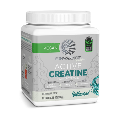 Sunwarrior - Unflavored Active Creatine Drink Powder - Vegan, 10.58oz