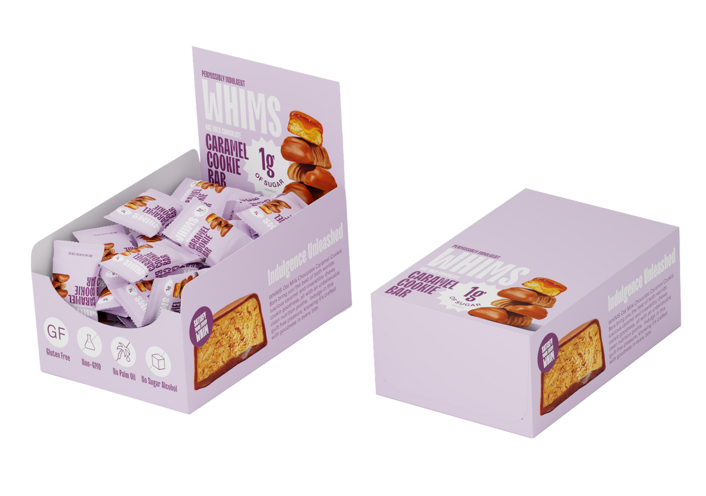 Whims Delights Inc. - Oat Milk Chocolate Caramel Cookie Bars - Grab & Go