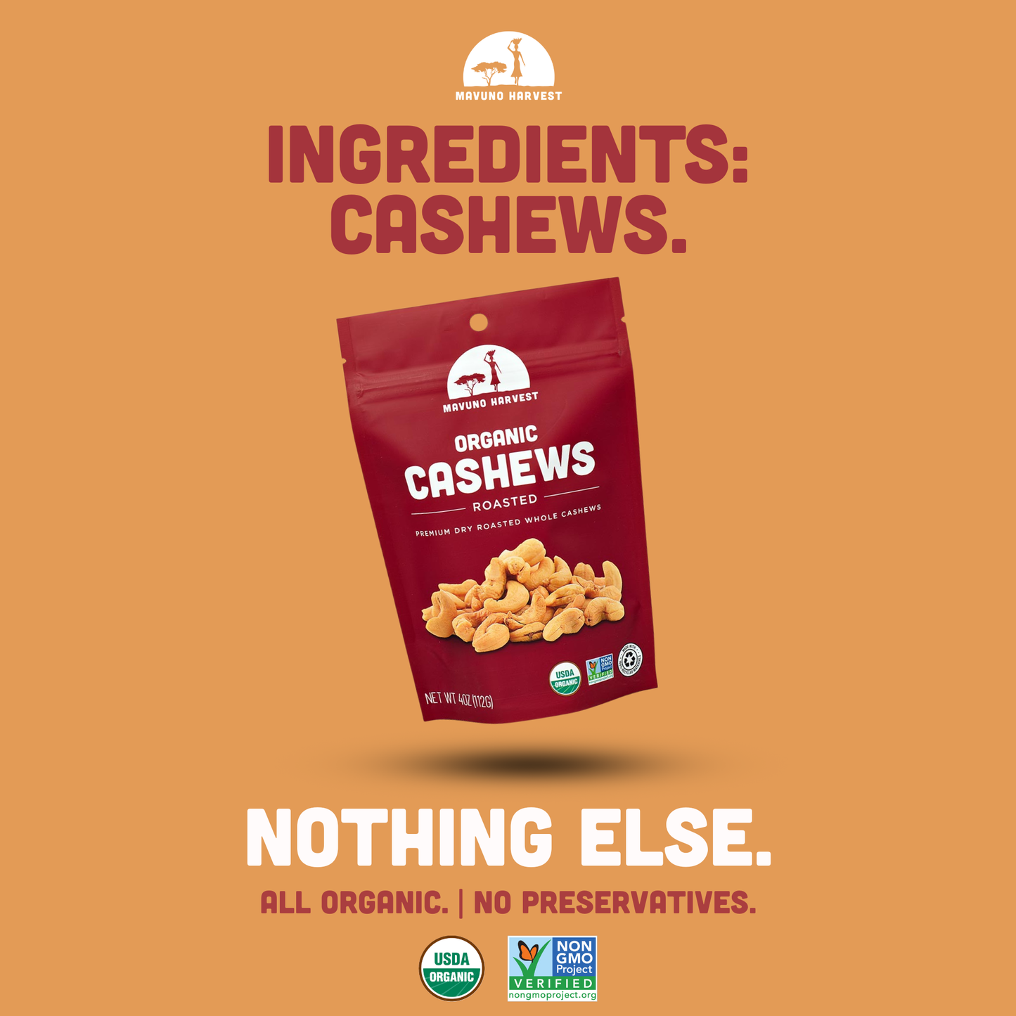 Mavuno Harvest - Roasted Cashew 4 oz