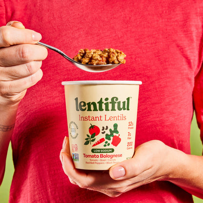Lentiful - Low Sodium Tomato Bolognese Instant Lentils 8-Pack