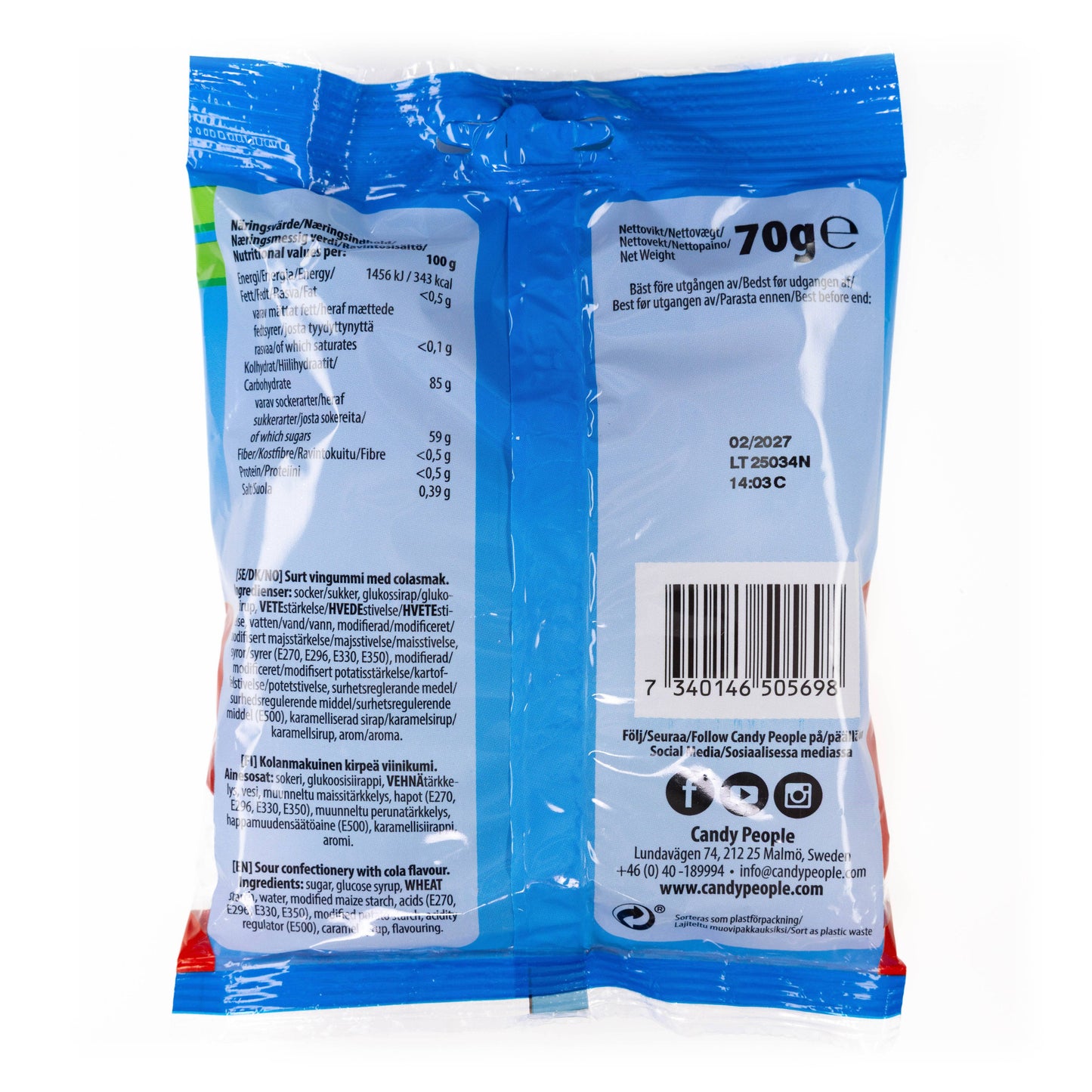Candy People USA - Sour Cola Dummies (18pk - 70g bags)