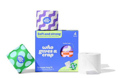 Who Gives a Crap - 100% Recycled Toilet Paper -  4 Pack