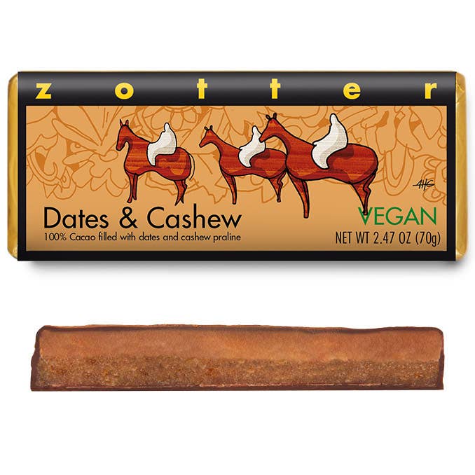 Zotter Chocolates - Dates & Cashew (Hand-scooped Chocolate)