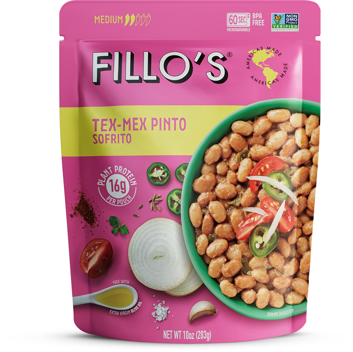 FILLO'S - Tex-Mex Pinto Beans, Ready-to-Eat