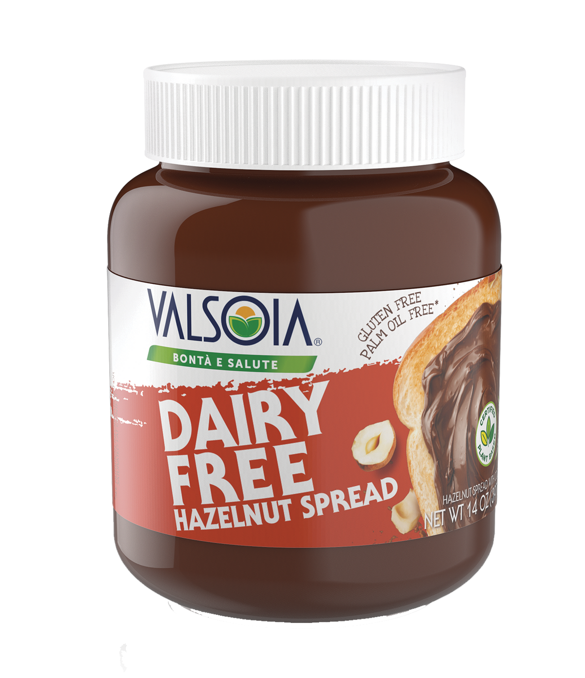 Fine Italian Food - Valsoia Dairy-Free Hazelnut Spread with Cocoa, 14 oz.