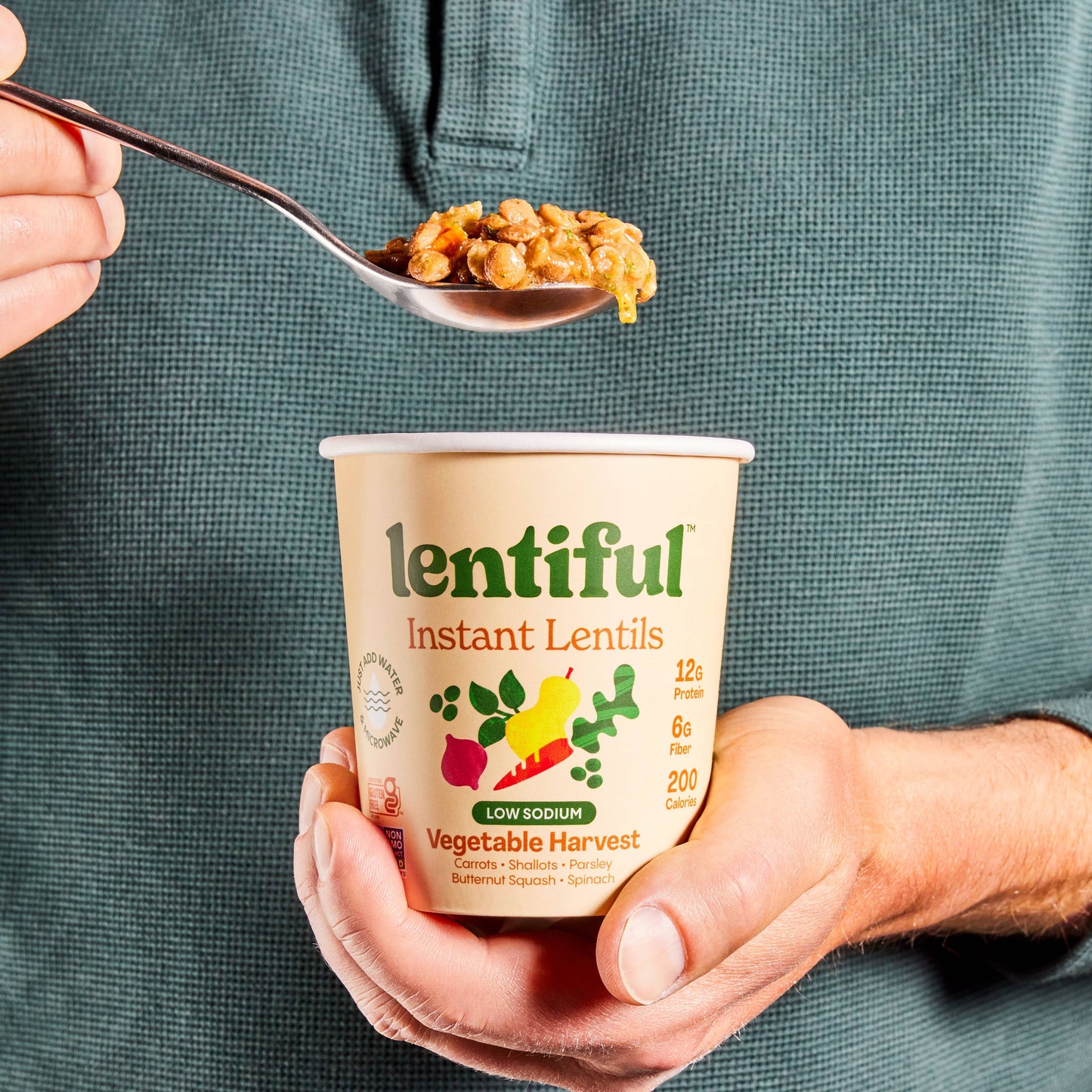 Lentiful - Low Sodium Vegetable Harvest Instant Lentils 8-Pack