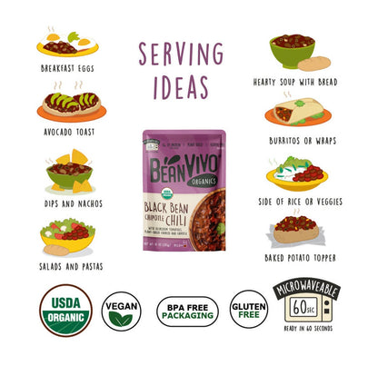 BeanVIVO Organics - Black Bean Vegan Chipotle Chili