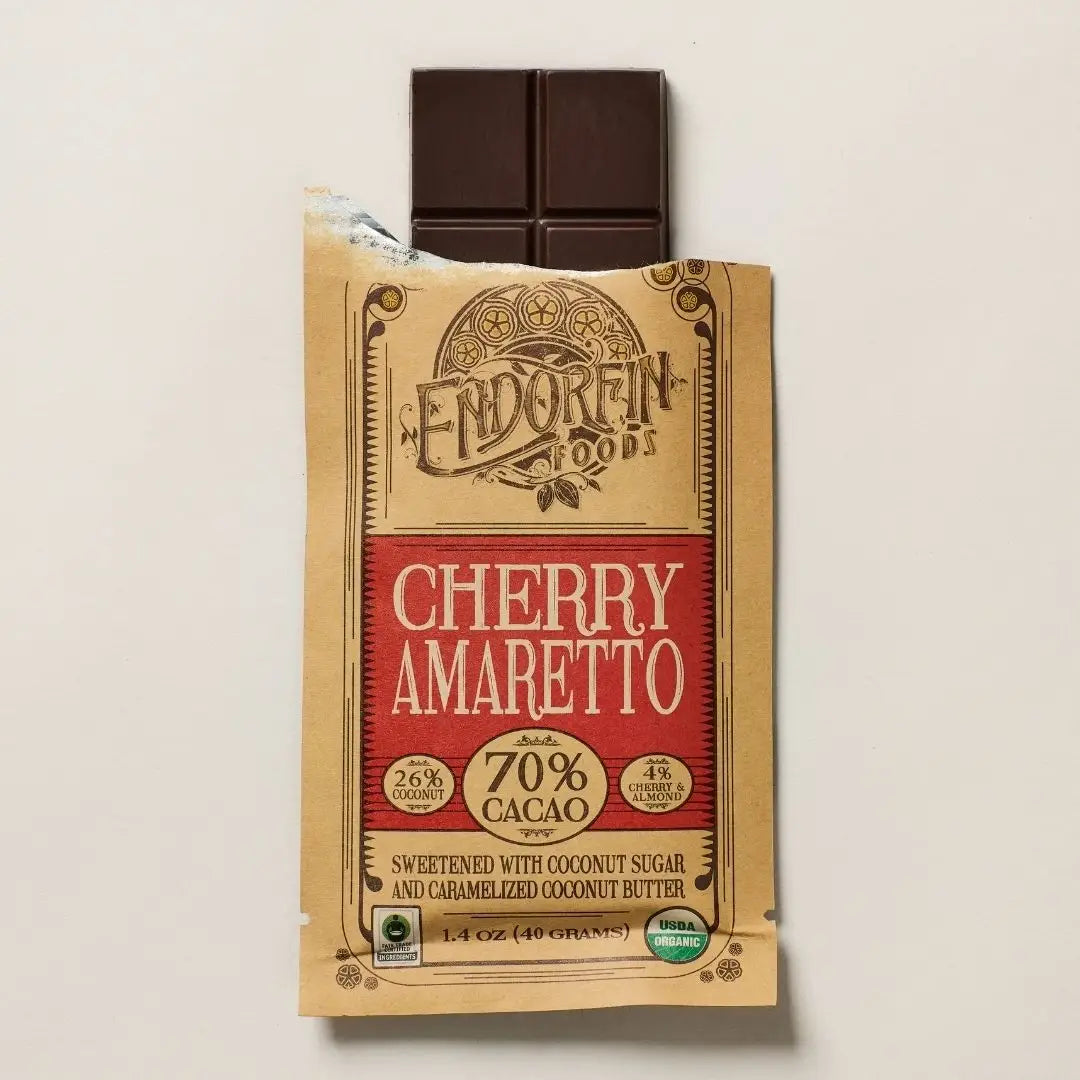 Endorfin Cherry Amaretto Dark Chocolate Bar