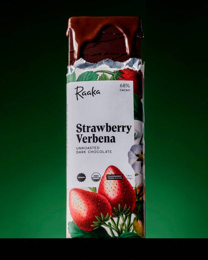 Raaka Chocolate - Strawberry Verbena Chocolate Bar - Spring Limited Edition